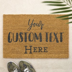 Brush Door Mat Personalised Front Door Mat Custom Printed First Home Couple's Gift Your Text Here - Etsy