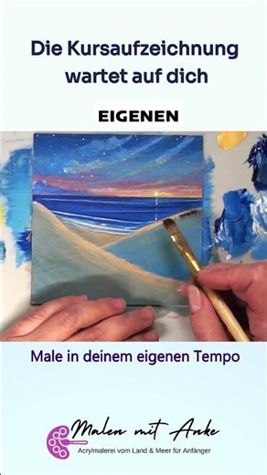 Dunes by the sea | Easy acrylic painting for beginners
