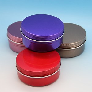 [Hot Item] Blank Cosmetic Packaging Container Bamboo Lid Aluminum Candle Tins Cosmetic Jar