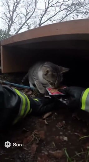 Braving the Storm: Heroic Cat Rescue Under Collapsed Roof | Real Life Footage