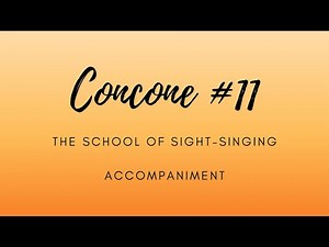 Concone #11 Accompaniment