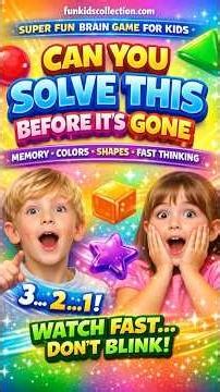 Can You Solve This Before It Disappears #kidslearning #brainchallenge #toddlerlearning