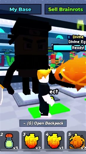 I opened the divine egg😱. #roblox #stealabrainrot