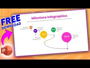 Free Download and Edit Milestone, Timeline Infographic Slide In PowerPoint