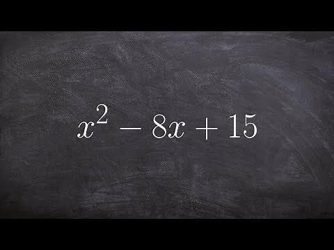 How to factor a trinomial with a negative middle term