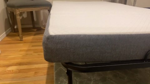 Pataku Folding Bed with Mattress, Folded Up Bed, Roll Away Beds for Adults, 75" x 38" Portable Roll Away Guest Beds with 5" Mattress, Foldabled Frame for Guest Room, Small Apartment