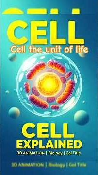 “Cell – The Unit of Life | Class 9 & 11 Biology | 3D Animation Explained in Hindi”. #ai #cell #viral