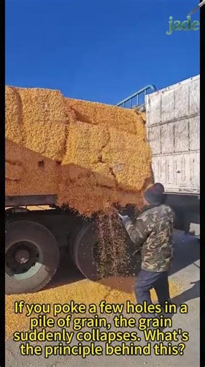 What is the principle behind the sudden collapse of grain silos? #food #wheelsaw