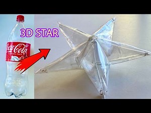 How to Make 3D Star with Plastic Bottle for Christmas Decoration | Star Lantern