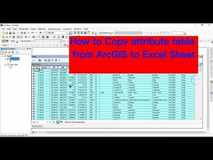 How to Copy Attribute Table from ArcGIS to Excel Sheet