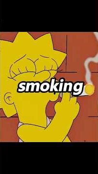Lisa learned to smoke. #anime #thesimpsons