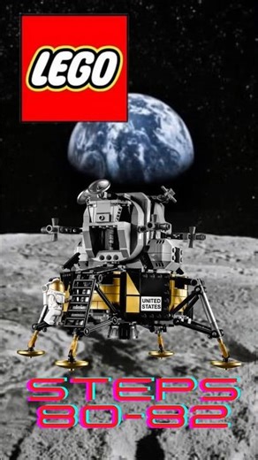 BUILDING THE LEGO NASA LUNAR MODULE steps 80-82 #lego #stopmotion #moon