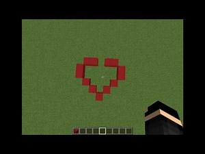 how to build a heart in minecraft (step by step)