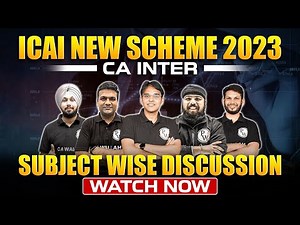 CA Inter Subject Wise New Syllabus || ICAI New Scheme 2023 || CA Intermediate by PW