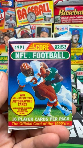 Junk Wax Sal on Instagram: "1991 Score Football Series 2 Pack #junkwaxsal #hotgarbage #packopening #junkwax #91scorefootball"
