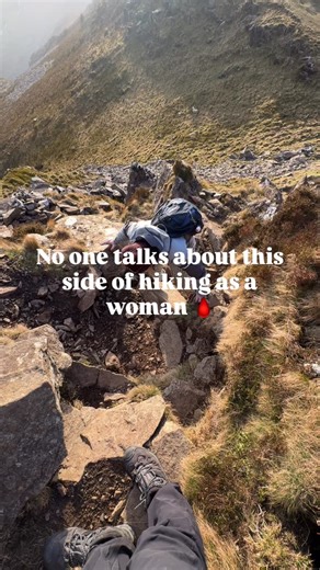 pippa - outdoor enthusiast 🌿 on Instagram: "The side of hiking in the UK we don’t really talk about: periods 🩸🥾 You don’t need altitude for your body to feel different on a hike. When you’re on your period, your body is already dealing with: • blood loss • hormone changes • fatigue • cramps or lower back pain Now add a UK hike: • long ascents • boggy ground • cold wind & rain • heavy packs • constant stop-start movement Cold and damp conditions can make cramps feel worse, joints feel stiffer,