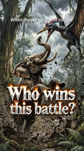 Elephant vs Giant Flying Dinosaur 🐘🦅 | Epic Sky Battle