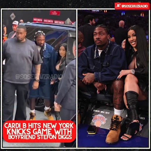 SSZRADIO ©️ on Instagram: "Cardi B & boyfriend Stefon Diggs share sweet courtside moment together at New York Knicks game ❤️ Y’all like them together ⁉️⬇️ #cardib #stefondiggs #newyorkknicks"