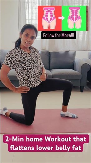 Flatten Stubborn Belly Fat in 2 Minutes 🔥 | Quick Home Workout