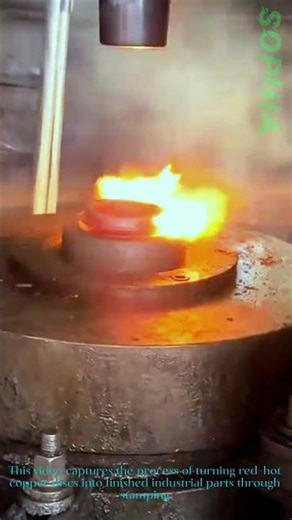 Red-Hot Copper Discs: Stamped Into Useful Industrial Parts