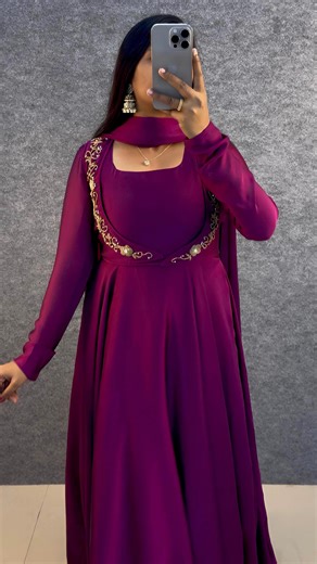 Minikki.in on Instagram: "👉Comment #link get #300 Discount 😍 Exclusive arrival Wear in 3ways🥳 Launching beautiful full sleeve premium rangoli silk gown and with beautiful hand work overcoat . This one outfit you can wear in 3diffrent ways This perfect party wear for upcoming festivals and functions Gown: premium Rangoli Silk fabric Overcoat: Rangoli silk Fabric with beautiful handwork Dupatta: Rangoli silk fabric Complete creape linning attached Dupatta length :2.2mtrs Gown Length: 55 inches