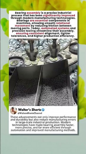 How Bearings Are Assembled in Modern Factories