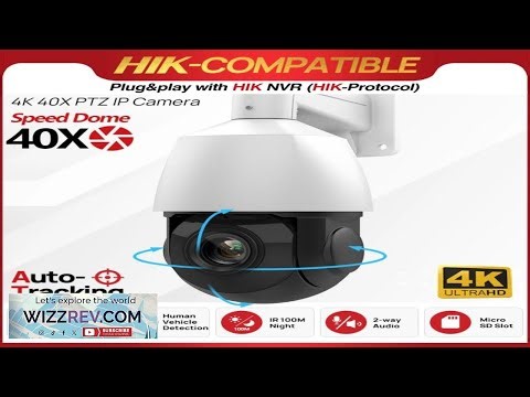 8MP PTZ IP Camera 40X Zoom Human Vehicle Tracking Two way Audio Outdoor