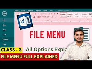 MS Word 2013 File menu Explained | Complete MS Word Tutorial: Learn Microsoft Word Step by Step #3