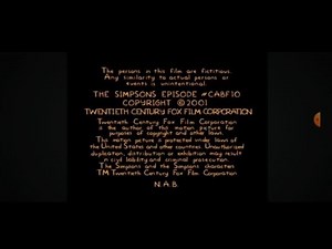 The Simpsons - Season 12 End Credits (2001)