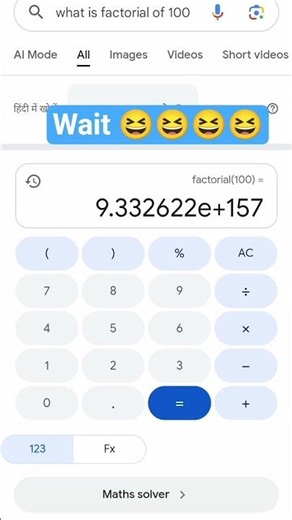 #Google hack # gogle per search kro factorial of 100😆