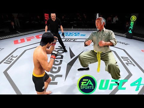 UFC4 Bruce Lee vs Mr. Miyagi The Karate Kid EA Sports UFC 4