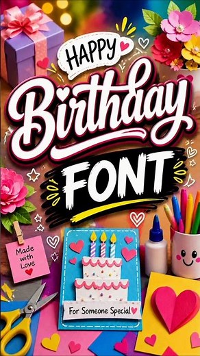 how to make Birthday font style 😙 ‪@artistvai_1901‬