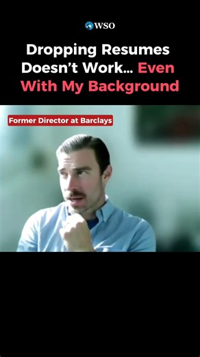 3.2K views · 16 reactions | 樂 Does just dropping resumes actually get you a job?  Tim, WSO Academy’s Head Mentor, keeps it brutally honest.  If you’re serious about breaking into high finance, don’t do it alone.  Get 1:1 guidance from 2,000+ mentors inside WSO Academy. ✅ Apply now  https://www.wallstreetoasis.com/academy?affiliate=socialwinner-facebook #investmentbanking #wallstreet #financecareers | Wall Street Oasis | Facebook