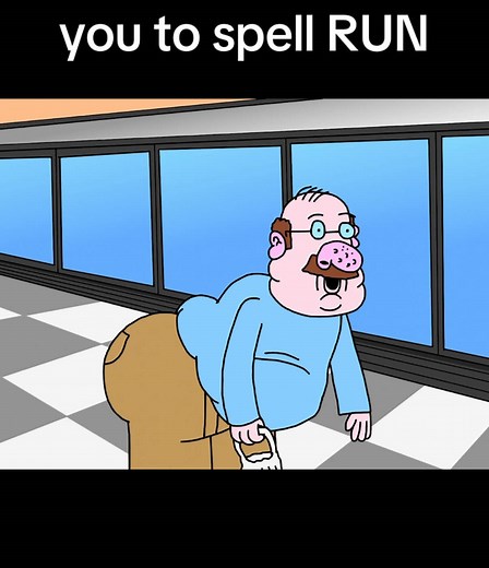 Animated Prank: Spell RUN Challenge in a Funny Cartoon
