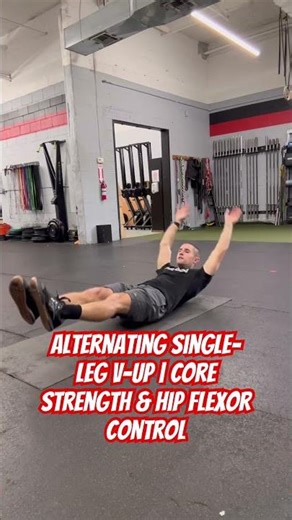 Alternating Single-Leg V-Up | Core Strength & Hip Flexor Control