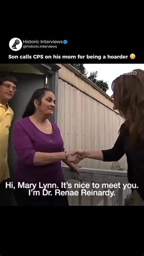 Historic Interviews 🎤 on Instagram: "In this clip, a child makes a decision no child should have to make. He calls Child Protective Services on his own mother because their home has become unlivable due to hoarding. The call isn’t dramatic or angry. It’s quiet, careful, and heavy with awareness beyond his age. What makes the moment unsettling is the role reversal. The child isn’t seeking punishment. He’s seeking safety. Hoarding has turned basic needs into obstacles, blocked exits, unsafe condi