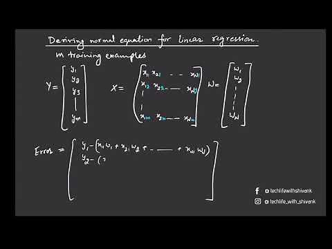 Normal Equation Derivation for Regression
