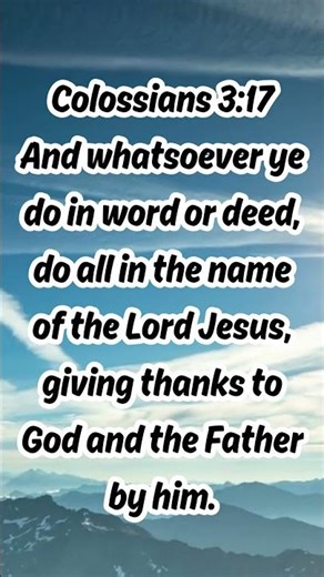 Colossians 3:17 | In the Name of the Lord 🙏