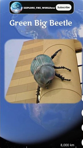 i found Big Green Beetle in real life on Google map and google earth #explore_the_world646 #map