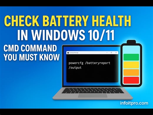 Mahmodul Hassan on Instagram: "Check Laptop Battery Health on Windows 🔋 Hidden CMD Trick You Must Try! 💻 Is your laptop battery draining too fast? In this video, I’ll show you how to check your real battery health in Windows using just one simple Command Prompt command! ⚙️ Steps Covered: 1️⃣ Open Command Prompt as Administrator 2️⃣ Run this command: powercfg /batteryreport /output "C:\Users\%username%\Downloads\MyBatteryHealth.html" 3️⃣ Open the generated report in your Downloads