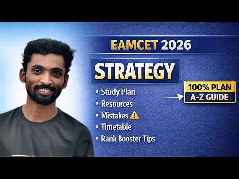EAMCET 2026 Strategy 🔥 Complete Study Plan + Resources + Mistakes