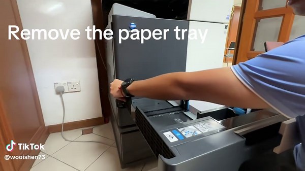 Remove the paper tray Does your printer /copier need a service or repair??? Do you need a New or Refurbished copier??? On site diagnosis n service... Contact or WhatsApp-0129285389 #konicaminolta #copier #service #techinian #pahang