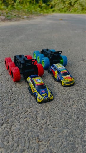 Remote control HEAVY toy car unboxing and glass ramp racing.💥