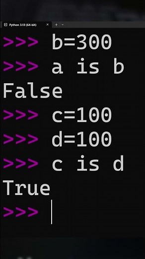 Python’s Hidden Trick with the is Operator 🤯