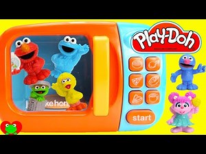 Kids Toy Videos Sesame Street Play Doh Microwave Surprises
