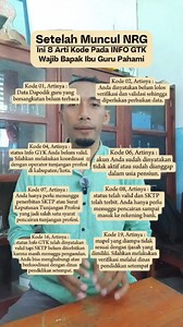 273K views · 962 reactions | Setelah terbit NRG, ini 8 arti kode pada info GTK perlu bapak ibu guru pahami #infoPPG #infoguru #PPG #Guru #InfoPPPK #InfoNRG | Akhi Fillah Rahmat Syawal | Facebook