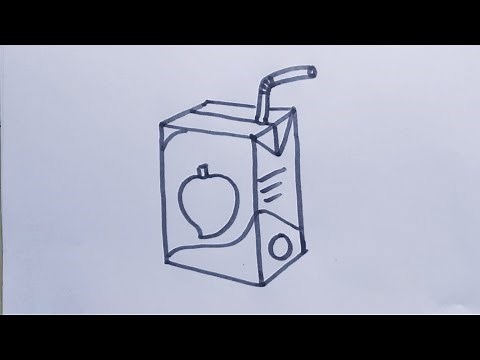 How to draw a juice box easy drawing step by step//Juice box drawing easy way.