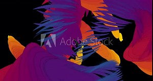 Abstract Particle Animation of psychedelic Pattern
