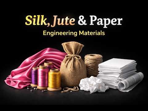 Silk, Jute & Paper | Engineering Materials for Polytechnic & Diploma Students