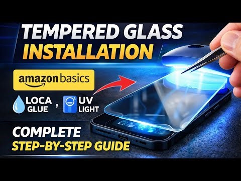 Tempered Glass with LOCA Glue & UV Light | Full Installation Process | Amazon basics